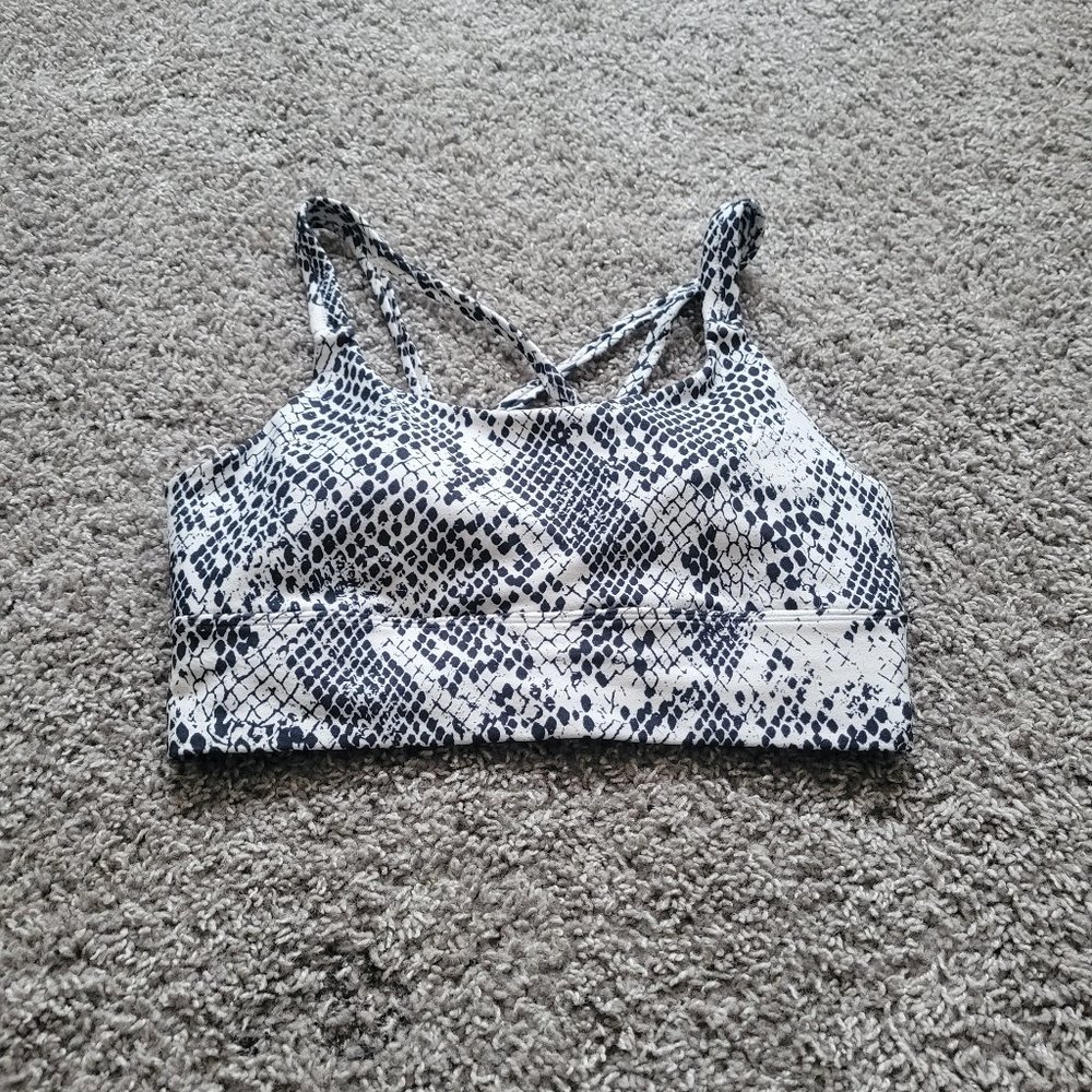 Balance Collection snake skin print sports bra
